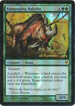 Rampaging Baloths ZEN Pre Release Foil Promo Magic The Gathering Promo Cards Rampaging Baloths ZEN Pre Release Foil Promo Magic The Gathering Promo Cards