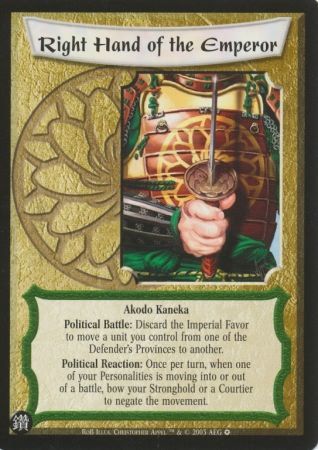 Right Hand of the Emperor Right Hand of the Emperor
