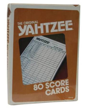 Yahtzee 80 Score cards 1980 edition ES Lowe Board Games A Z Yahtzee 80 Score cards 1980 edition ES Lowe Board Games A Z