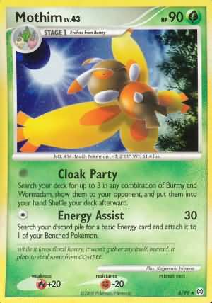 Mothim 6 99 Holo Rare Mothim 6 99 Holo Rare