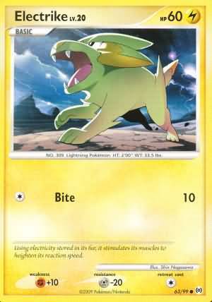 Electrike 63 99 Common Platinum Arceus Singles Electrike 63 99 Common Platinum Arceus Singles