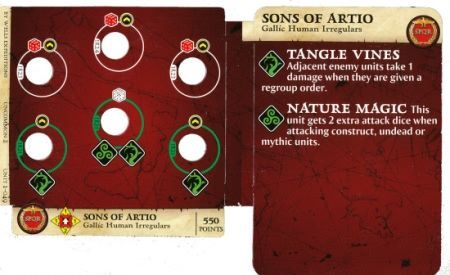 Sons of Artio Arcane Legions Unit Card Arcane Legions Single Miniatures Sons of Artio Arcane Legions Unit Card Arcane Legions Single Miniatures