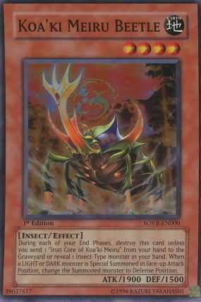 Koa ki Meiru Beetle SOVR EN000 Super Rare 1st Edition Koa ki Meiru Beetle SOVR EN000 Super Rare 1st Edition