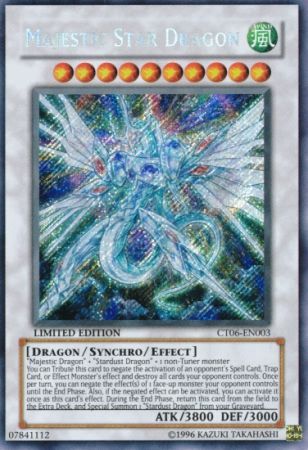 3x Unlimited Edition  YuGiOh EX Majestic Star Dragon Rare DP10-EN017 