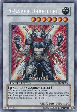 X Saber Urbellum HA01 EN025 Secret Rare 1st Edition Hidden Arsenal 1 HA01 1st Edition Singles X Saber Urbellum HA01 EN025 Secret Rare 1st Edition Hidden Arsenal 1 HA01 1st Edition Singles