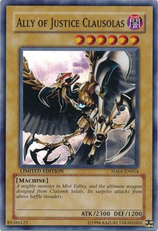 Ally of Justice Clausolas HA01 EN014 Super Rare 1st Edition 