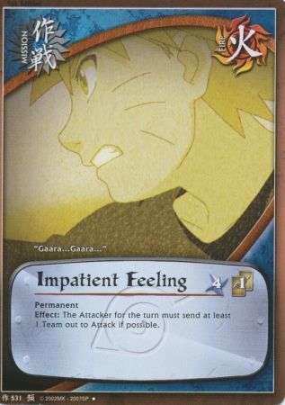 Impatient Feeling M 531 Uncommon Naruto Foretold Prophecy Impatient Feeling M 531 Uncommon Naruto Foretold Prophecy