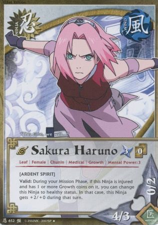 Sakura Haruno Ardent Spirit N 652 Uncommon Sakura Haruno Ardent Spirit N 652 Uncommon