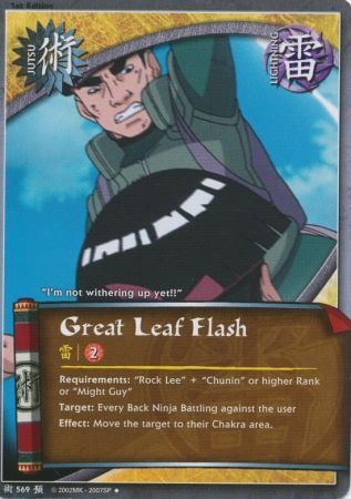 Great Leaf Flash J 569 Uncommon Naruto Foretold Prophecy Great Leaf Flash J 569 Uncommon Naruto Foretold Prophecy