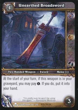 Unearthed Broadsword 248 270 Common WoW Scourgewar Unearthed Broadsword 248 270 Common WoW Scourgewar
