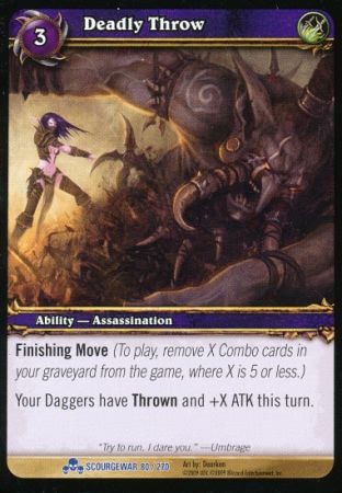 Deadly Throw 80 270 Rare WoW Scourgewar Deadly Throw 80 270 Rare WoW Scourgewar