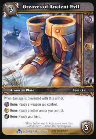 Greaves of Ancient Evil 220 270 Rare WoW Scourgewar Greaves of Ancient Evil 220 270 Rare WoW Scourgewar