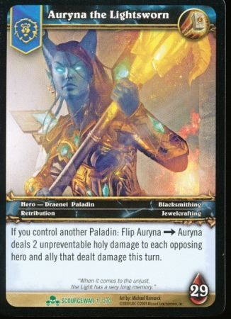 Auryna the Lightsworn 1 270 Uncommon WoW Scourgewar Auryna the Lightsworn 1 270 Uncommon WoW Scourgewar