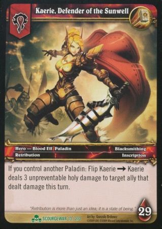 Kaerie Defender of the Sunwell 13 270 Uncommon Kaerie Defender of the Sunwell 13 270 Uncommon