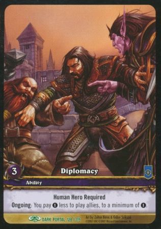Diplomacy Extended Art EA Dark Portal 128 319 World of Warcraft Promo Singles Diplomacy Extended Art EA Dark Portal 128 319 World of Warcraft Promo Singles