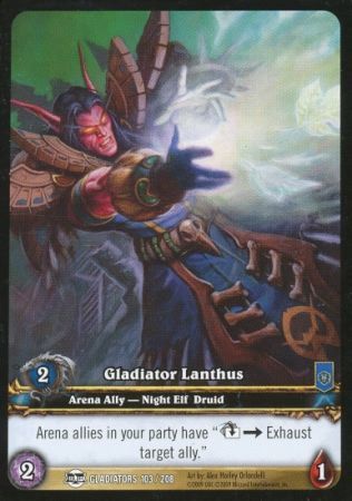 Gladiator Lanthus Extended Art EA 103 World of Warcraft Promo Singles Gladiator Lanthus Extended Art EA 103 World of Warcraft Promo Singles