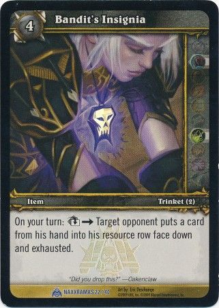 Bandit s Insignia Naxxramas 22 40 Foil Rare WoW Naxxramas Treasure Pack Bandit s Insignia Naxxramas 22 40 Foil Rare WoW Naxxramas Treasure Pack