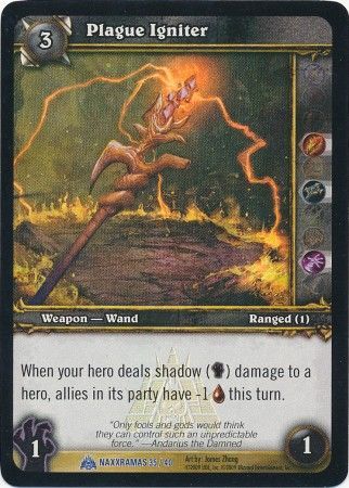 Plague Igniter Naxxramas 35 40 Foil Rare WoW Naxxramas Treasure Pack Plague Igniter Naxxramas 35 40 Foil Rare WoW Naxxramas Treasure Pack