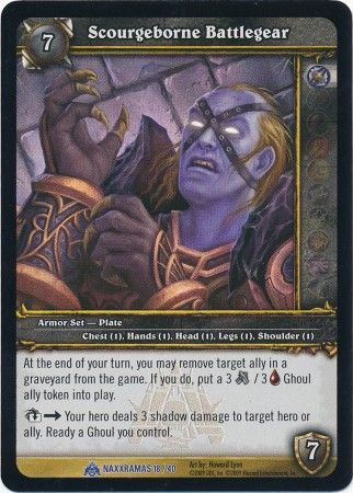 Scourgeborne Battlegear Naxxramas 18 40 Foil Rare WoW Naxxramas Treasure Pack Scourgeborne Battlegear Naxxramas 18 40 Foil Rare WoW Naxxramas Treasure Pack