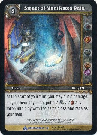 Signet of Manifested Pain Naxxramas 25 40 Foil Rare WoW Naxxramas Treasure Pack Signet of Manifested Pain Naxxramas 25 40 Foil Rare WoW Naxxramas Treasure Pack
