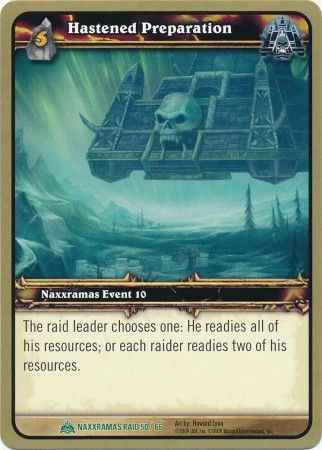 Hastened Preparation Naxxramas Raid 50 66 Uncommon WoW Naxxramas Raid Deck Hastened Preparation Naxxramas Raid 50 66 Uncommon WoW Naxxramas Raid Deck