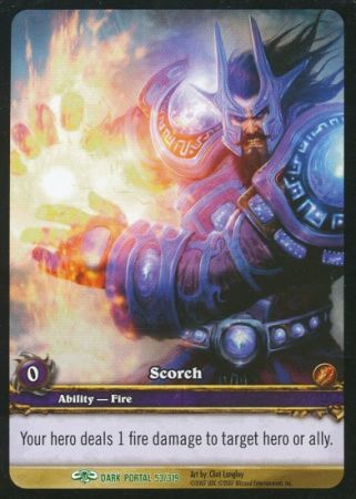 Scorch Extended Art EA 53 319 World of Warcraft Promo Singles Scorch Extended Art EA 53 319 World of Warcraft Promo Singles