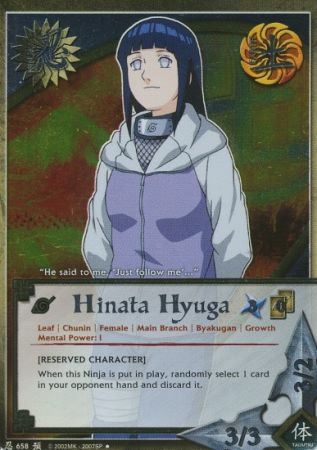 Hinata Hyuga 658 Foil Platinum Lettering Promo Hinata Hyuga 658 Foil Platinum Lettering Promo
