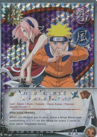 Naruto Uzumaki Sakura Haruno 306 Diamond Foil Naruto Uzumaki Sakura Haruno 306 Diamond Foil
