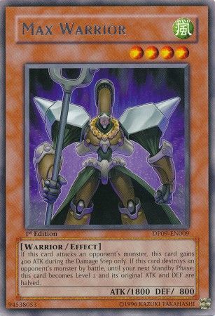 Max Warrior DP09 EN009 Rare 1st Edition Max Warrior DP09 EN009 Rare 1st Edition