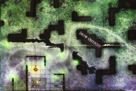 Drow Outpost Map D&D Miniatures - DnD Minis | TrollAndToad