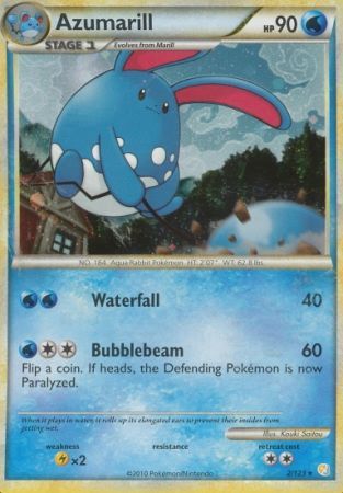 Azumarill 2 123 Holo Rare Heart Gold Soul Silver Base Set Singles Azumarill 2 123 Holo Rare Heart Gold Soul Silver Base Set Singles