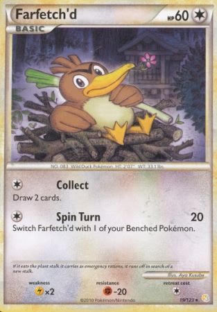 Farfetch d 19 123 Rare Heart Gold Soul Silver Base Set Singles Farfetch d 19 123 Rare Heart Gold Soul Silver Base Set Singles