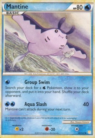 5x Mantine 45 123 Uncommon Nm Heart Gold Soul Silver Pokemon Ebay