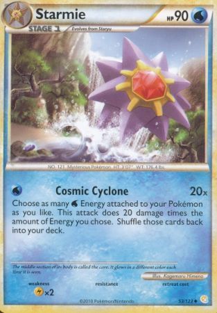 Starmie 53 123 Uncommon Heart Gold Soul Silver Base Set Singles Starmie 53 123 Uncommon Heart Gold Soul Silver Base Set Singles