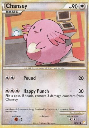 Chansey 58 123 Common Heart Gold Soul Silver Base Set Singles Chansey 58 123 Common Heart Gold Soul Silver Base Set Singles