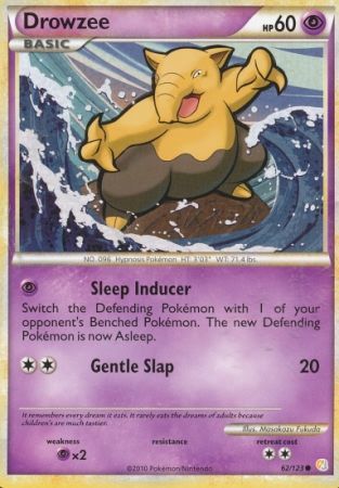 Drowzee 62 123 Common Heart Gold Soul Silver Base Set Singles Drowzee 62 123 Common Heart Gold Soul Silver Base Set Singles