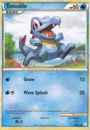 Totodile 86 123 Common Heart Gold Soul Silver Base Set Singles Totodile 86 123 Common Heart Gold Soul Silver Base Set Singles