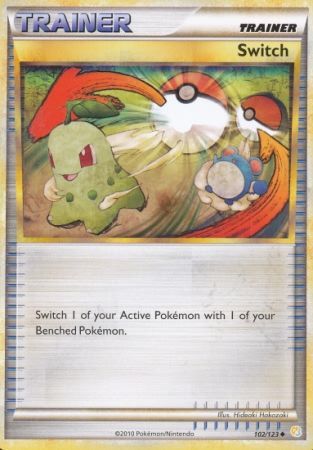 Switch Trainer 102/123 HeartGold & SoulSilver Uncommon Pokemon Card