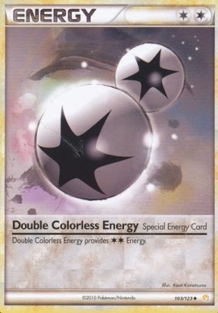 Double Colorless Energy NEW LEAGUE PROMO HGSS FOIL 103/123 Organized Play 