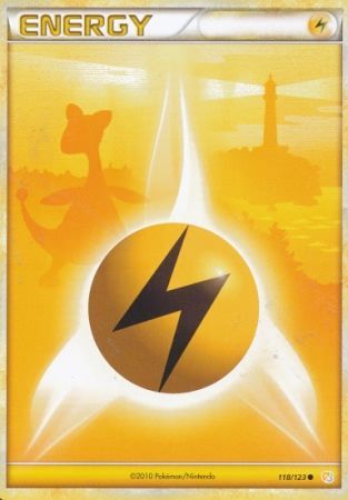 PL Pokemon LIGHTNING ENERGY Card HGSS HeartGold&SoulSilver Set 118/123 Ampharos 