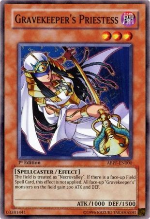 Gravekeeper s Priestess ABPF EN000 Super Rare 1st Edition Gravekeeper s Priestess ABPF EN000 Super Rare 1st Edition