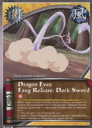 Dragon Eyes Fang Release Dark Sword 629 Uncommon Naruto Broken Promise Dragon Eyes Fang Release Dark Sword 629 Uncommon Naruto Broken Promise