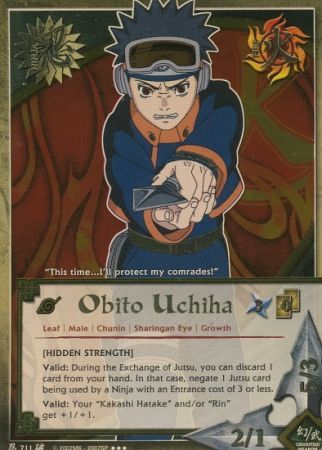 Obito Uchiha Hidden Strength 711 Super Rare Naruto Broken Promise Obito Uchiha Hidden Strength 711 Super Rare Naruto Broken Promise