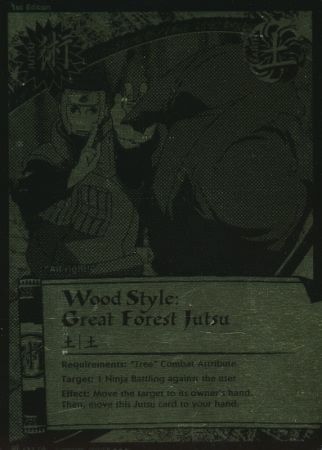 Wood Style Great Forest Jutsu Black and Gold 633 Super Rare Naruto Broken Promise Wood Style Great Forest Jutsu Black and Gold 633 Super Rare Naruto Broken Promise