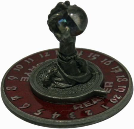 1995 Scrye Red Hand w Crystal Ball Life Counter Reaper Minatures Dice Life Counters Tokens 1995 Scrye Red Hand w Crystal Ball Life Counter Reaper Minatures Dice Life Counters Tokens