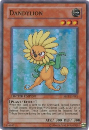 Dandylion ABPF ENSE1 Super Rare Yu Gi Oh Promo Cards Dandylion ABPF ENSE1 Super Rare Yu Gi Oh Promo Cards