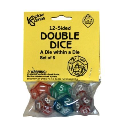 Koplow Double Dice Set of 6 d12 12620 Dice Sets Koplow Double Dice Set of 6 d12 12620 Dice Sets