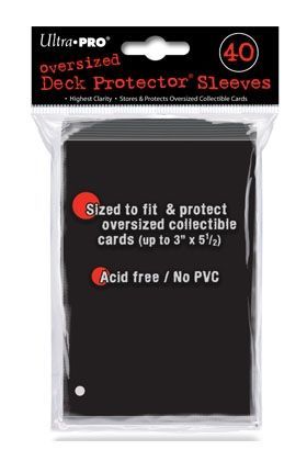 Ultra Pro Black 40ct Oversized Sleeves UP82420 Sleeves Ultra Pro Black 40ct Oversized Sleeves UP82420 Sleeves