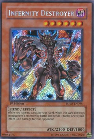 Infernity Destroyer TSHD EN098 Secret Rare 1st Edition The Shining Darkness TSHD 1st Edition Singles Infernity Destroyer TSHD EN098 Secret Rare 1st Edition The Shining Darkness TSHD 1st Edition Singles
