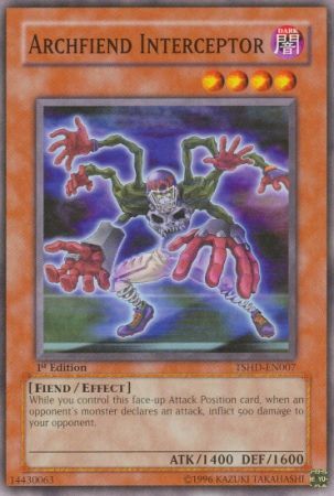 Archfiend Interceptor TSHD EN007 Common 1st Edition Archfiend Interceptor TSHD EN007 Common 1st Edition